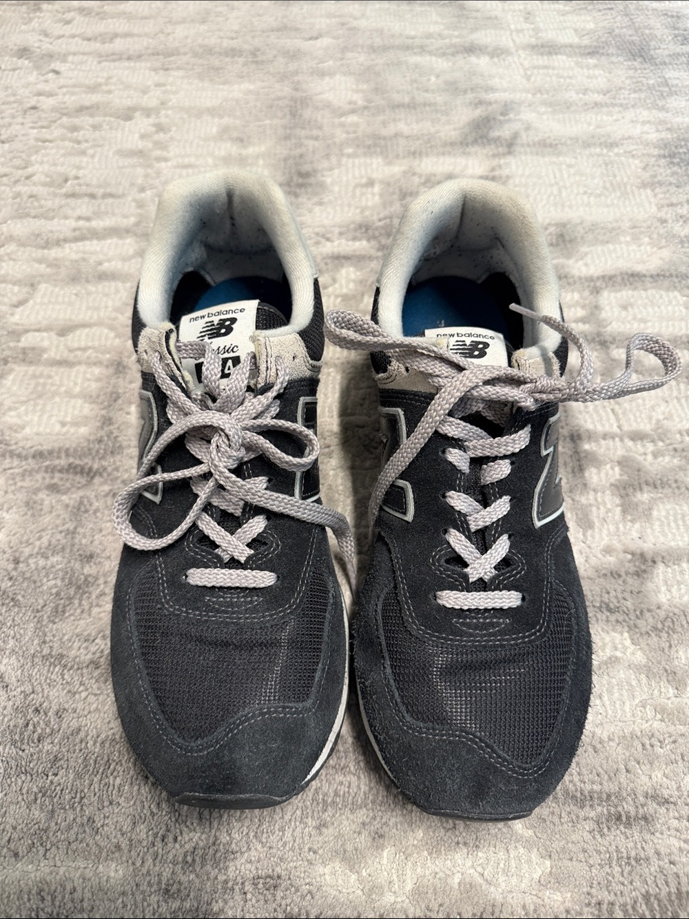 New Balance Women’s 574 Black & Gray Athletic Sneakers